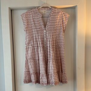 MAREA by Liz Joy Pink and White Mini Dress